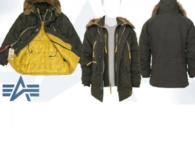 Куртка утеплённая N-3B Inclement Parka Alpha Industries Replica Grey, S