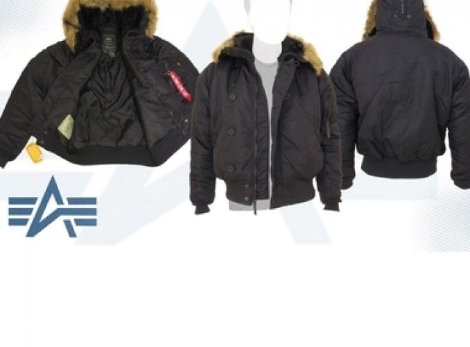 Куртка утеплённая N-2B Flight Jacket Alpha Industries Black, L