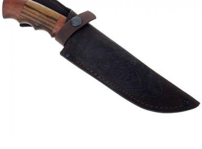 Нож нескладной Черная пантера СТ-35, г.Павлово, дамасская сталь, рукоять-ЦПД+1 литье