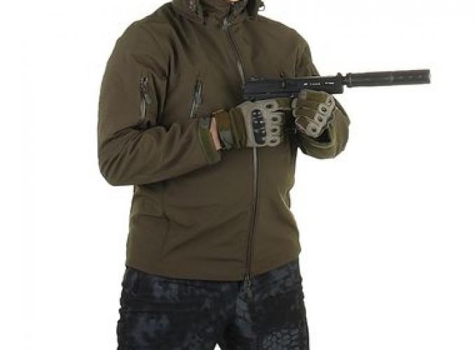 Куртка с капюшоном для спецназа демисезонная МПА-26 (тк.софтшелл) хаки (52/5)