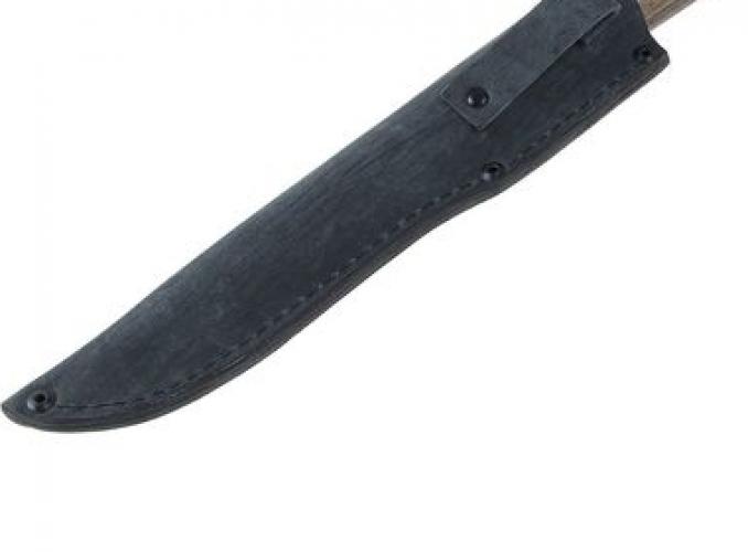 Нож нескладной НР-36, г. Павлово, орех, инхр. , 9ХС ручная ковка, оксидированный