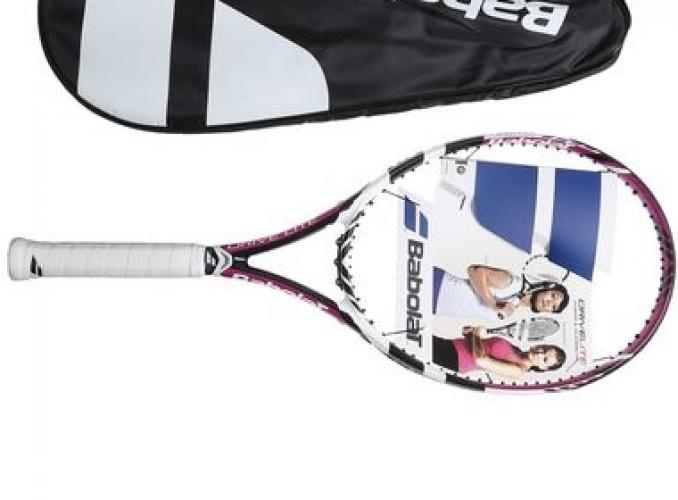 Теннисная ракетка DRIVE LITE  без натяжки (ручка 3, цвет: черный/розовый)