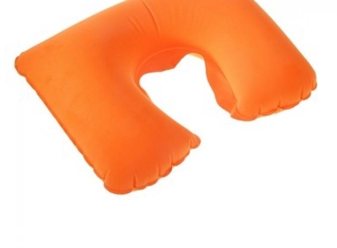 Подушка дорожная надувная, цвет оранжевый