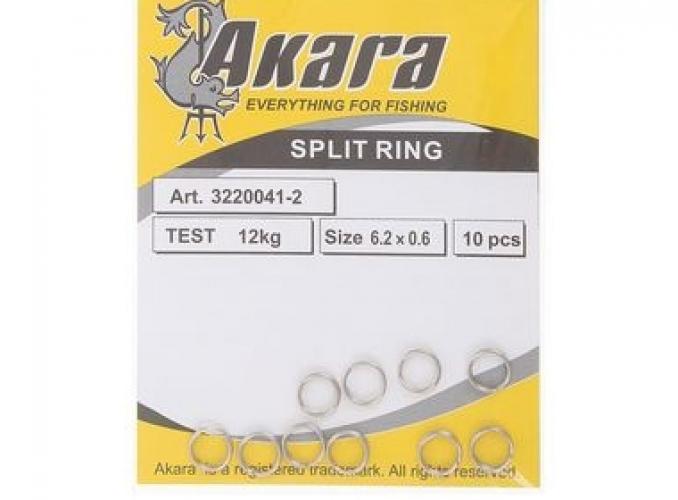 Кольцо заводное Akara Split Ring 3220041-2  №6 набор 10 шт