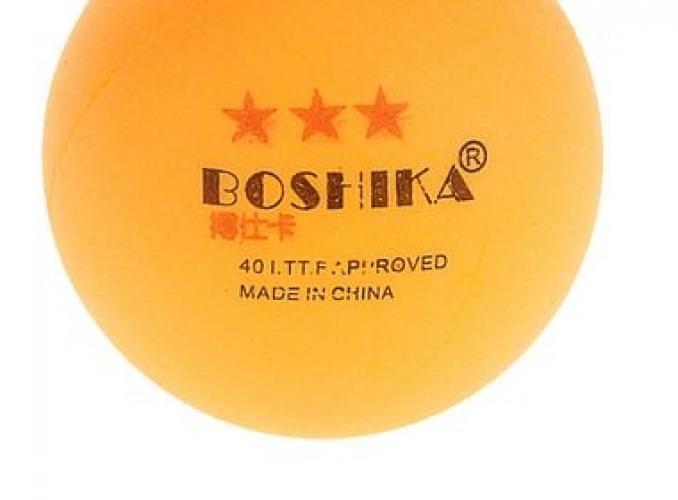 Мяч для настольного тенниса BOCHIKA 3 звезды, 40 мм, цвет: желтый