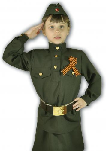 Детский костюм военной девочки - купить 
