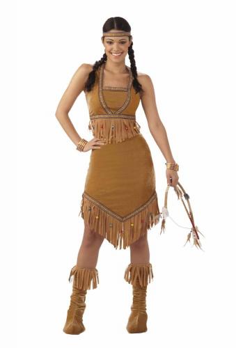Коричневый костюм индейской принцессы - купить 