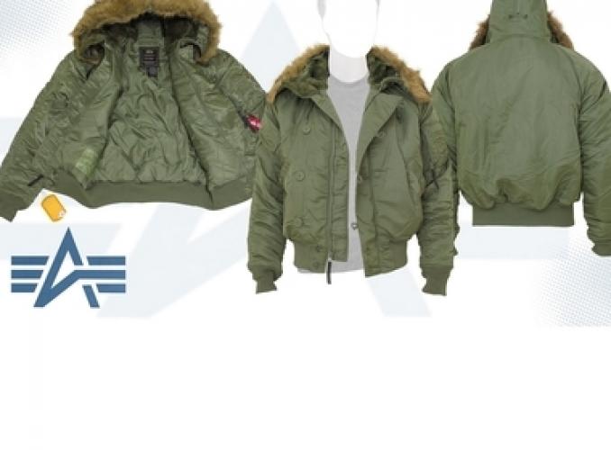 Куртка утеплённая N-2B Flight Jacket Alpha Industries Sage Green, L