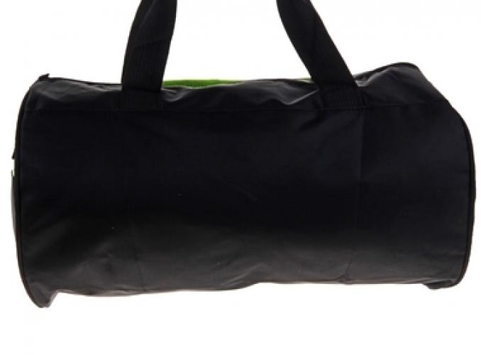 Сумка спортивная Марафон, 1 отдел, наружный карман, длинный ремень, цвет черно-зеленый