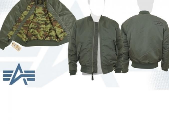 Куртка утеплённая Valor Flight Jacket Alpha Industries Sage/Camo, M