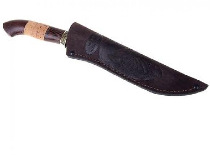 Нож охотничий Мангуст кованая сталь, рукоять-венге, береста, сталь 95Х18