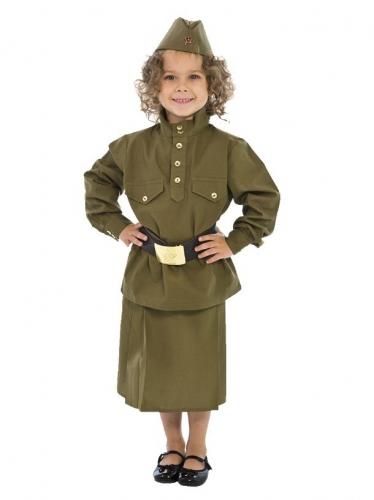 Детский военный костюм для девочек - купить 