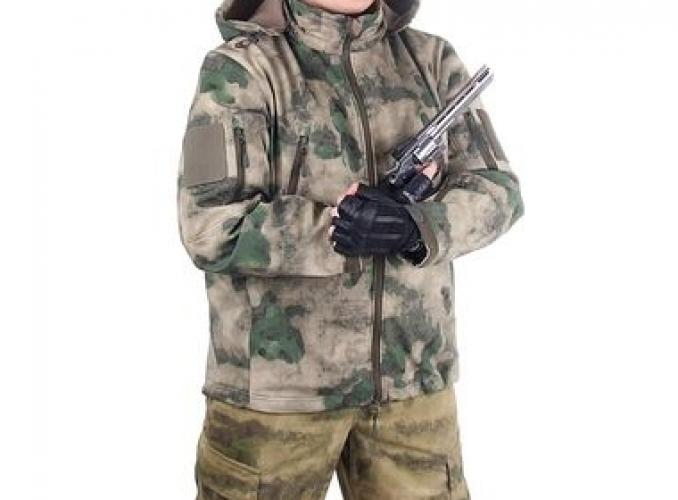 Куртка с капюшоном для спецназа демисезонная МПА-26 (тк.софтшелл) КМФ мох (54/5)