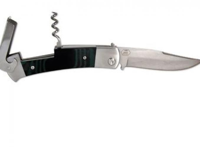 Нож складной выкидной Ножемир A-111B, рукоять-текстолит, сталь 65х13