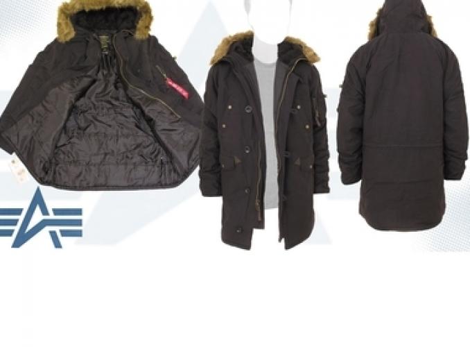 Куртка Slim Fit N-3B Cotton Parka Alpha Industries Black, XL