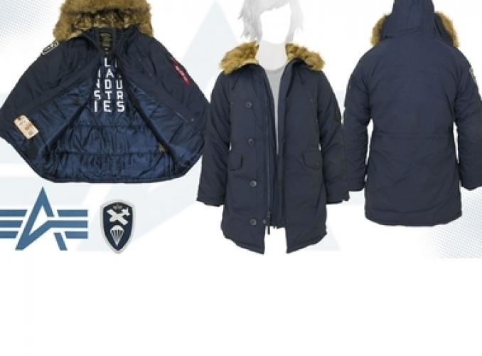 Куртка утеплённая женская Altitude W Parka Alpha Industries Replica Blue, L