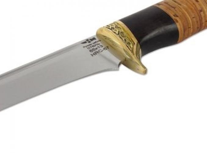 Нож нескладной НМ-1 (5481)н, рукоять-венге/береста, сталь 65х13