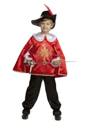 Детский костюм мушкетёра красный - купить 