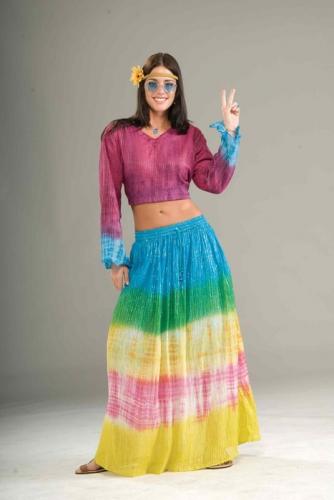 Разноцветная юбка хиппи - купить 