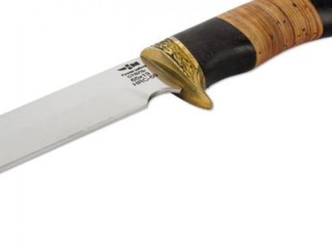 Нож нескладной ЗВЕРОБОЙ (2095)н, рукоять-венге/береста, сталь 65х13