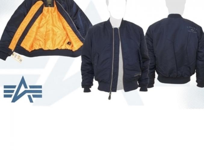 Куртка утеплённая Valor Flight Jacket Alpha Industries Replica Blue/Orange, L