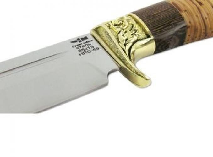 Нож нескладной НМ-7 (5185)н, рукоять-венге/береста, сталь 65х13