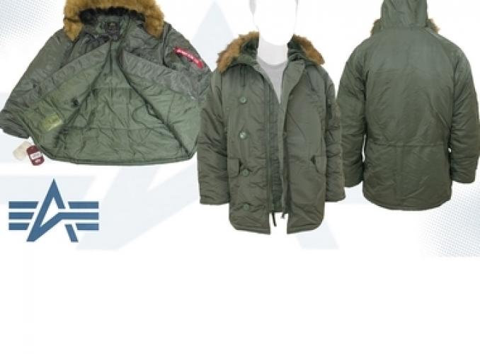 Куртка утеплённая N-3B Parka Alpha Industries Sage Green, L
