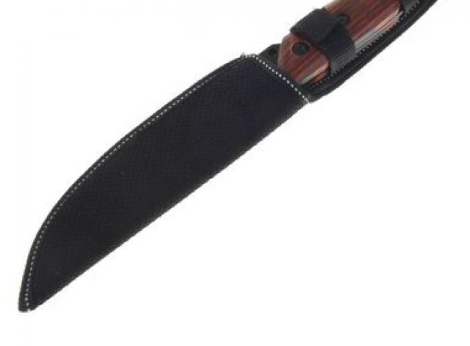 Нож с ручкой под дерево 27,3*3,3*2,4 см. черное лезвие