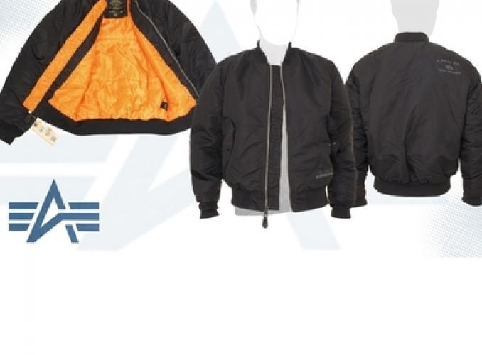 Куртка утеплённая Valor Flight Jacket Alpha Industries Black/Orange, M