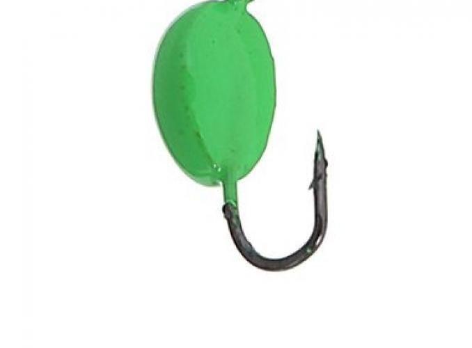 Мормышка вольфрам Пирс Клопик 0.7г, цвет фц.зеленый