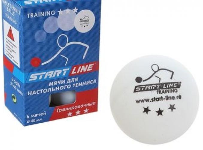 Набор мячей Start line Training 3* (6 шт), цвет белый