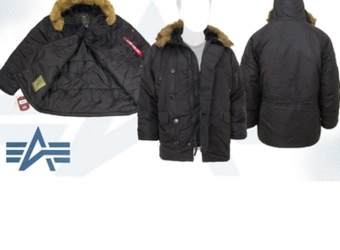 Куртка утеплённая N-3B Parka Alpha Industries Black, L