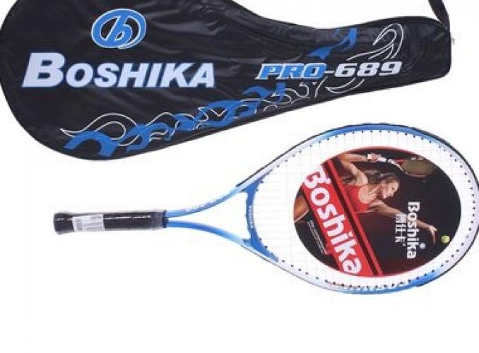 Ракетка для большого тенниса BOSHIKA PRO 689 тренировочная, alumin. 257гр в чехле