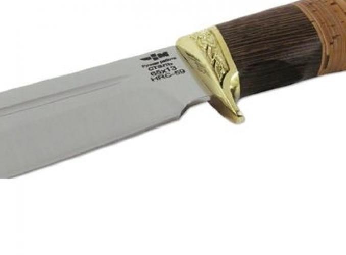 Нож нескладной НМ-6 (5186)н, рукоять-венге/береста, сталь 65х13