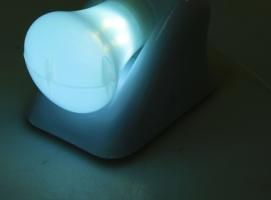 Фонарик, ночник настенный складной в форме лампы, 3 диод, 3 батарейки ААА