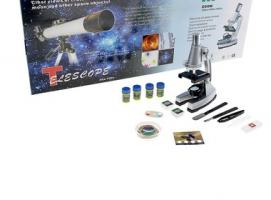 Набор Юный натуралист супер: телескоп настольный, съемные линзы 20х-30х-40х, микроскоп