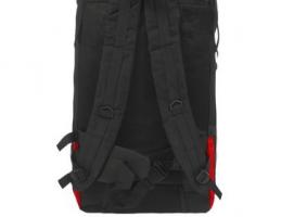 Рюкзак туристический на молнии Горы, 1 отдел, 4 наружных кармана, усиленная спинка, объём - 43л, чёрный/красный