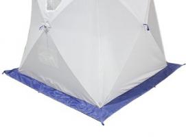 Палатка Призма Люкс 200, 1-слойная, с 2 входами, цвет бело-синий