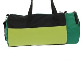 Сумка спортивная, 1 отдел, наружный карман, цвет черный/зеленый/салатовый