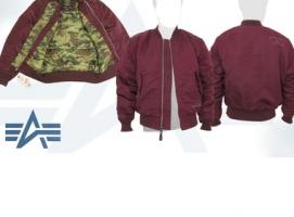 Куртка утеплённая Valor Flight Jacket Alpha Industries Maroon/Camo, L