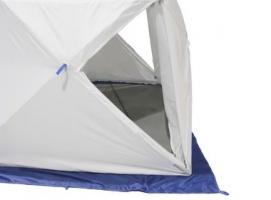 Палатка Призма Люкс 200, 2-слойная, с 2 входами, цвет бело-синий