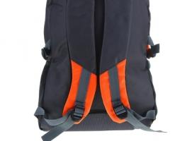 Рюкзак туристический Путник, 1 отдел, 2 наружных и 2 боковых кармана, усиленная спинка, объём - 26л, серый/оранжевый