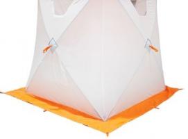 Палатка Призма Люкс 150, 1-слойная, цвет бело-оранжевый