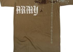 Винтажная коричневая футболка ARMY 