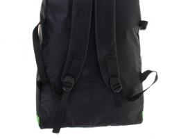 Рюкзак туристический Шнурок, 1 отдел, 3 наружных и 2 боковых кармана, объём - 40л, чёрный/зелёный