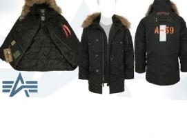 Куртка утеплённая N-3B 55 Parka (натуральный мех) Alpha Industries Black, M