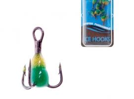 Набор крючков ICE HOOKS, тройные, (6-12), микс