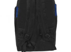 Рюкзак туристический на молнии Шнуровка, 1 отдел, 4 наружных кармана, объём - 27л, чёрный/синий