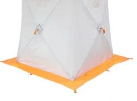 Палатка Призма Люкс 150, 2-слойная, цвет бело-оранжевый