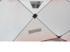 Палатка Призма Люкс 200, 1-слойная, с 1 входом, цвет бело-оранжевый